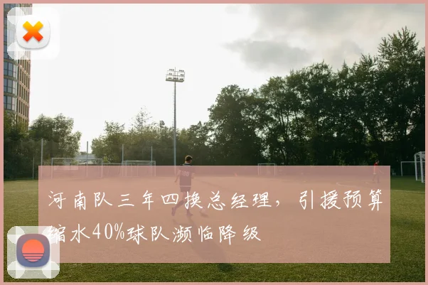 河南队三年四换总经理,引援预算缩水40%球队濒临降级